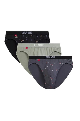 Slipy Atlantic 3MP-194 A'3 S-2XL czarny-zielony-grafitowy M