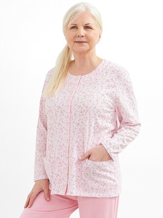 Piżama Martel Maria III 202 dł/r M-2XL damska rozpinana różowy XL