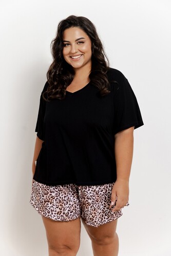 Piżama Taro Esti 3360 kr/r 2XL-3XL W25 damska czarny XXL Piżama Taro Esti 3360 kr/r 2XL-3XL W25 damska czarny XXL