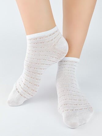 Skarpety Noviti SB121 Ażur 35-42 biały 35-38