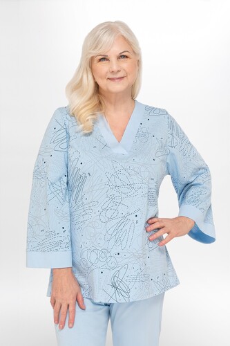 Piżama Martel 228 Gloria II dł/r M-2XL błękitny M