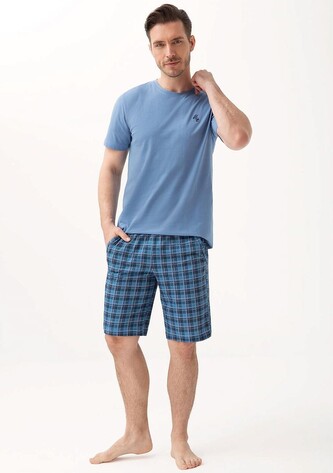 Piżama Luna 803 kr/r M-2XL męska niebieski XXL