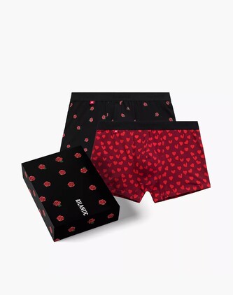 Bokserki Atlantic 2GMH-026 A'2 S-2XL czarny-burgund XXL