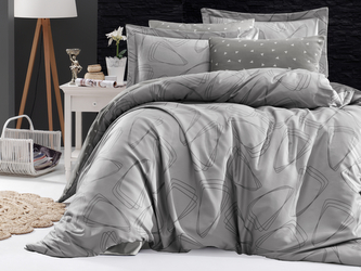 Francouzské povlečení Satén 240x200, 70x90cm Rovena grey