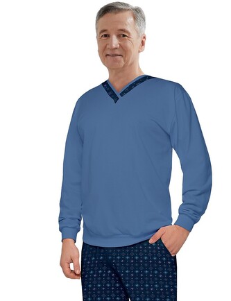 Piżama Martel 415 Rafał III dł/r M-3XL niebieski-granatowy M