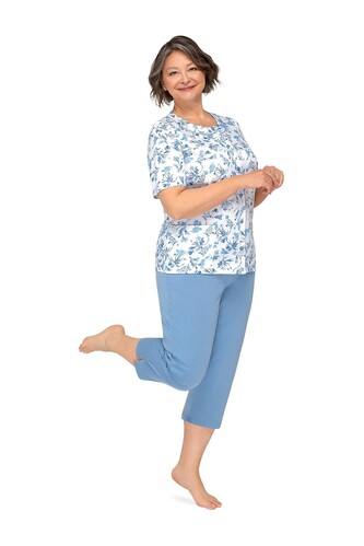 Piżama Martel Maria I 200 kr/r M-2XL damska rozpinana niebieski ciemny XL