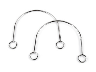 Kovová ucha na tašky 14x11 cm - 2 ks - 1 nikl