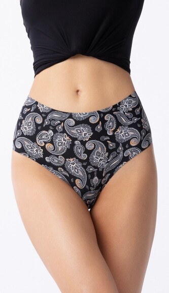 Figi Julimex Simple Paisley Brasil Maxi S-2XL czarny-wzór S