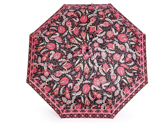 Dámský skládací vystřelovací deštník - 1 ks - 6 černá růžová