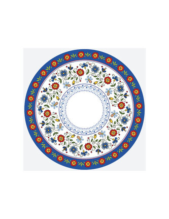 Papírový talíř velký - Žukowski Embroidery Folk