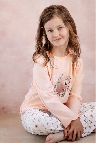 Piżama Taro Polly 3271 dł/r 92-116 Z24/25 brzoskwiniowy 92