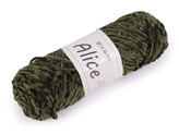 Pletací žinylková příze Alice 100 g - 1 ks - 23 zelená khaki