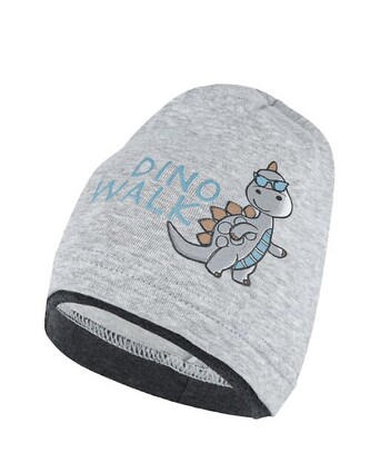 Czapka AJS 50-045 dziecięca szary melanż 44-46 cm