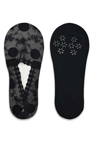 Baleriny Noviti SN050 Koronka Silikon ABS 36-41 czarny 36-41