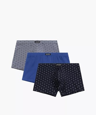 Bokserki Atlantic 3MH-195 A'3 S-2XL granatowy-niebieski-szary XXL