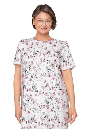 Koszula Martel Bogna I 203 kr/r M-2XL biały-różowy XXL