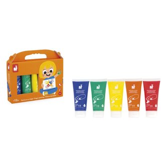 Janod Colorino Prstové farby 5 farieb od 1 roka