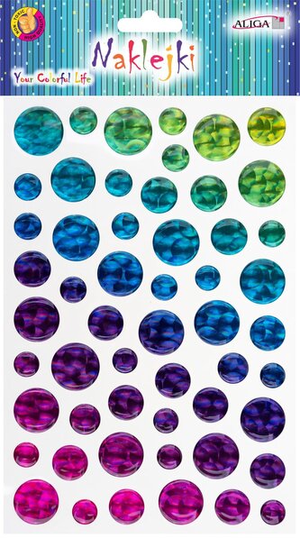 Samolepka 3D barevná kolečka Samolepka 3D barevná kolečka