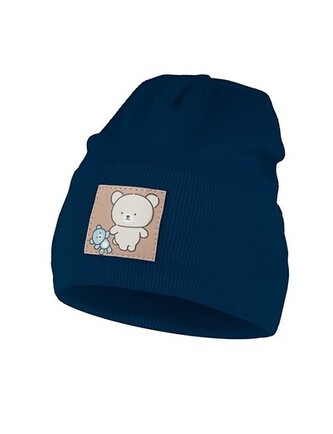 Czapka AJS 50-022 dziecięca granatowy 40-42 cm