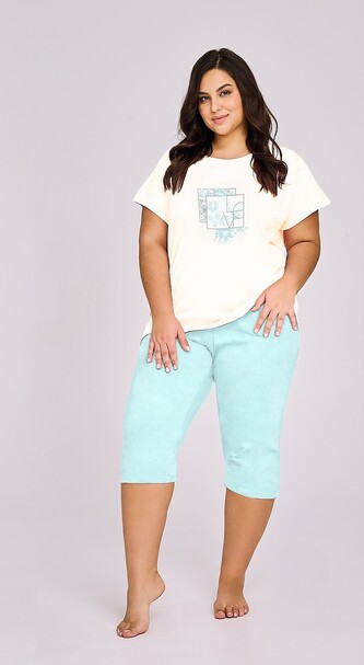 Piżama Taro Isla 3414 kr/r 2XL-3XL W25 damska ecru 3XL
