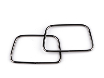 Kovová ucha na tašky 7x11 cm - 2 ks - 2 nikl černý