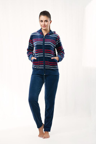 Dres Luna 341 Velour M-2XL damski indygo/granat XL