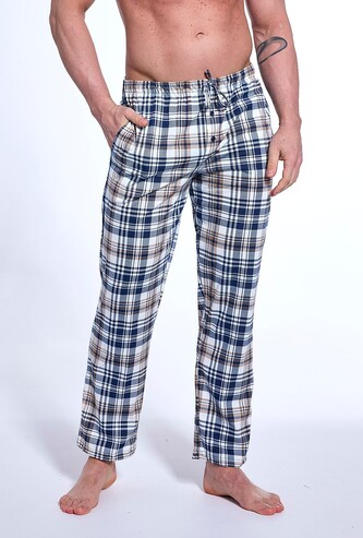 Spodnie piżamowe Cornette 691/59 S-2XL męskie granatowy-kratka XL