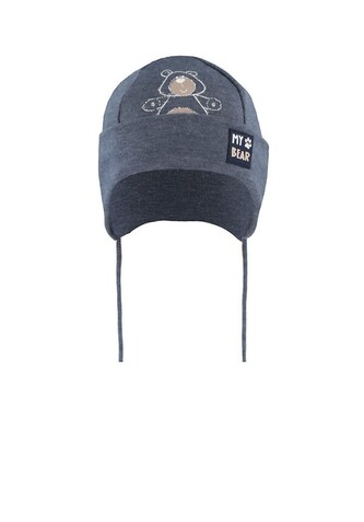 Czapka AJS 50-012 dziecięca granatowy melanż 40-42 cm