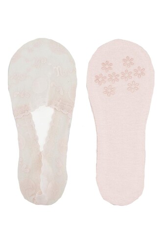 Baleriny Noviti SN050 Koronka Silikon ABS 36-41 różowy pudrowy 36-41