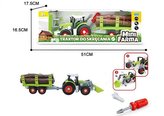 Mini Farma Traktor z przyczepą do skręcania