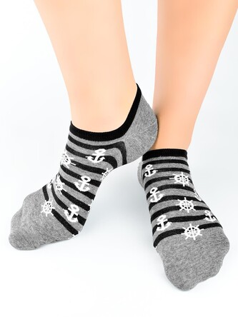 Stopki Noviti ST002 Wzór męskie 39-46 szary melanż 43-46