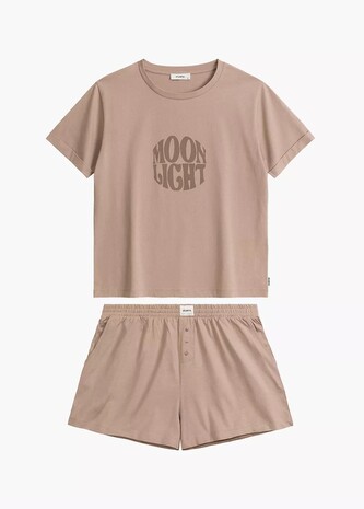 Piżama Atlantic NLP-487 kr/r S-XL beżowy XL