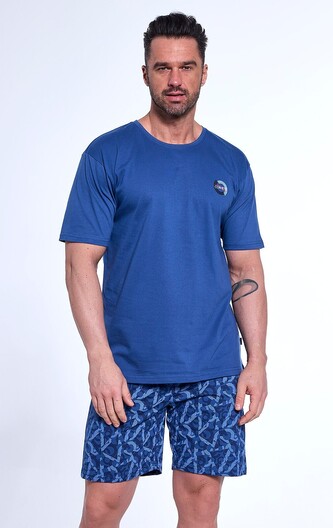Piżama Cornette 326/176 Emblem kr/r S-2XL męska jeans L