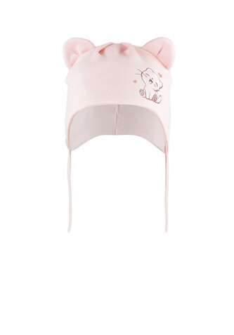 Czapka AJS 50-009 dziecięca łososiowy 36-38 cm