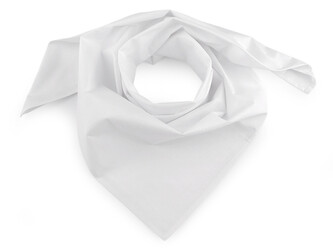 Bavlněný šátek jednobarevný 70x70 cm - 1 ks - 1 bílá