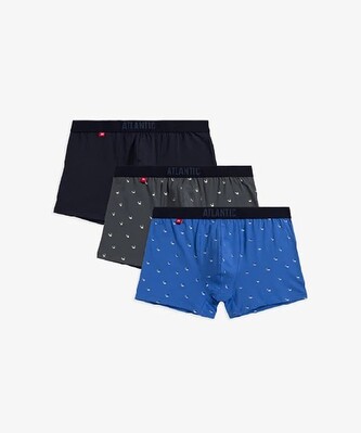 Bokserki Atlantic 3MH-187 A'3 S-2XL niebieski-granatowy-grafitowy XXL