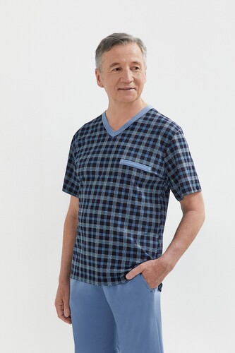 Piżama Martel 419 Marek I kr/r M-3XL granatowy XL