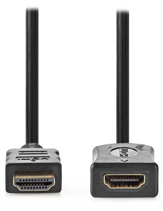 NEDIS prodlužovací High Speed HDMI 2.0 kabel s ethernetem/ 4K@60Hz/ zlacené konektory HDMI-HDMI/ černý/ bulk/ 5m
