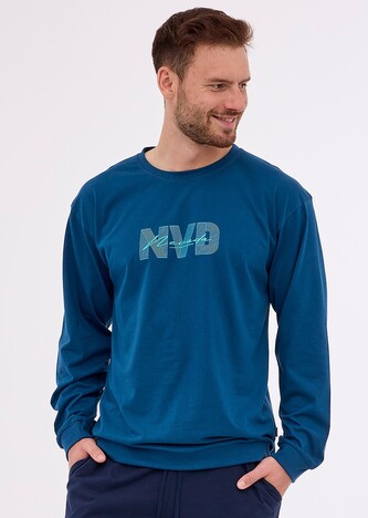 Piżama Cornette 322/281 Nevada 2 dł/r M-2XL męska niebieski XL