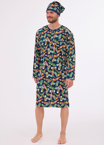 Koszula Cornette 110/29 Beer dł/r M-2XL granatowy M