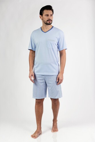Piżama Regina 482 kr/r M-XL męska niebieski XL
