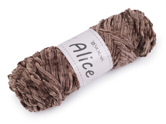 Pletací žinylková příze Alice 100 g - 1 ks - 22 béžová tmavá