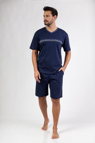Piżama Regina 476 kr/r 2XL-3XL męska granatowy 3XL