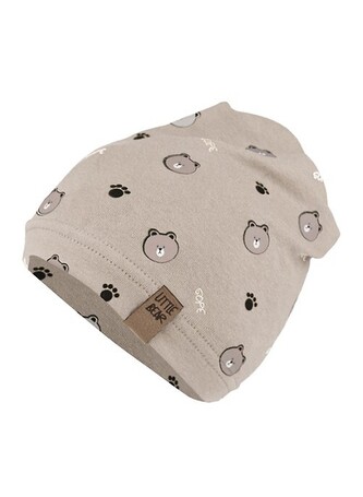 Czapka AJS 50-055 dziecięca beżowy 44-46 cm