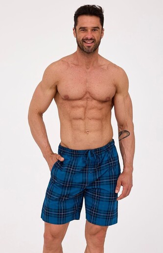 Spodenki piżamowe Cornette 698/19 S-2XL męskie morski-kratka L