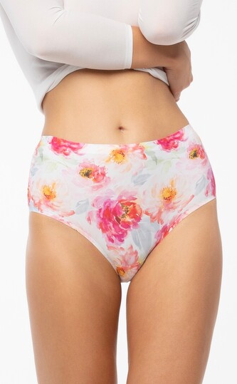 Figi Julimex Peony Simple Maxi S-2XL biały-kwiaty M