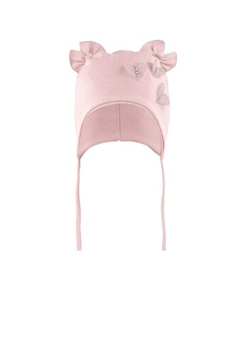 Czapka AJS 50-006 dzięcięca łososiowy 40-42 cm