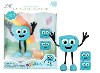 Glo Pals figurka Blair a dvě senzorické svítící kostky do vody