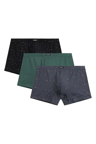 Bokserki Atlantic 3MH-204 A'3 S-2XL zielony-czarny-grafitowy L