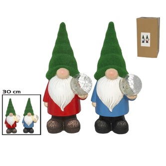 Igotrend, zahradní dekorace trpaslík zelený klobouk 14 x 10 x 30 cm SOLÁRNÍ, 1 ks